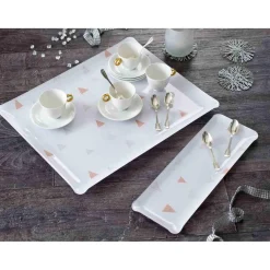 Nydel Plateau Blanc Imprimé - KACIE Discount