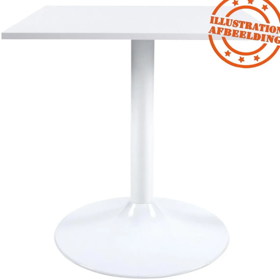 ALTEREGO Plateau de table blanc carré 'SPANO'