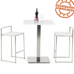 ALTEREGO Plateau de table blanc carré 'SPANO'