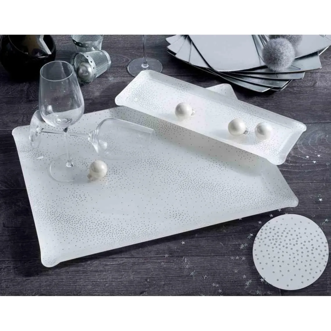 Nydel Plateau Ivoire Imprimé - ANTHEA Sale