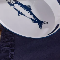 Today Plateau Métal Poisson Bleu 33 x 42 x 4 Best