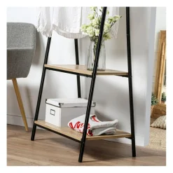 Calicosy Portant 2 étagères style industriel en Bois Beige Sale