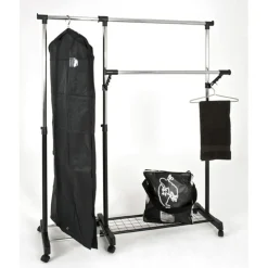 3S. x Home Portant à vetement double tringle métal et plastique Outlet