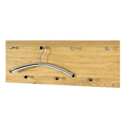 3S. x Home Portant mural multifonction bois avec crochets chromés Online