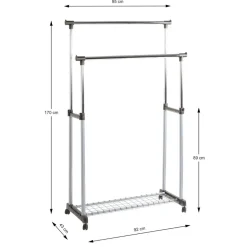 3S. x Home Portant sur roulettes deux barres hauteur réglable Hot