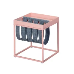 3S. x Home Porte magazines en Métal et Feutre MAGGA Rose Outlet