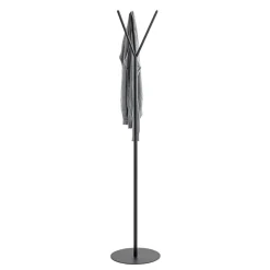 3S. x Home Porte manteau en métal noir et 3 crochets vestiaire Discount