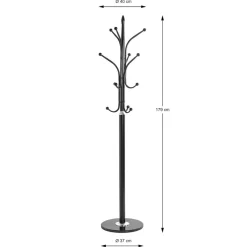 3S. x Home Porte manteau en métal noir et pied marbre Outlet