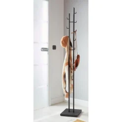 3S. x Home porte manteau en tube d'acier époxy noir Discount