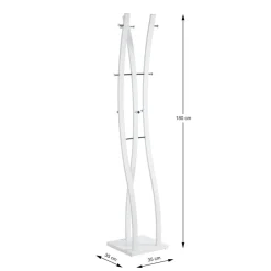 3S. x Home Porte manteau laqué blanc avec crochets chromés Sale