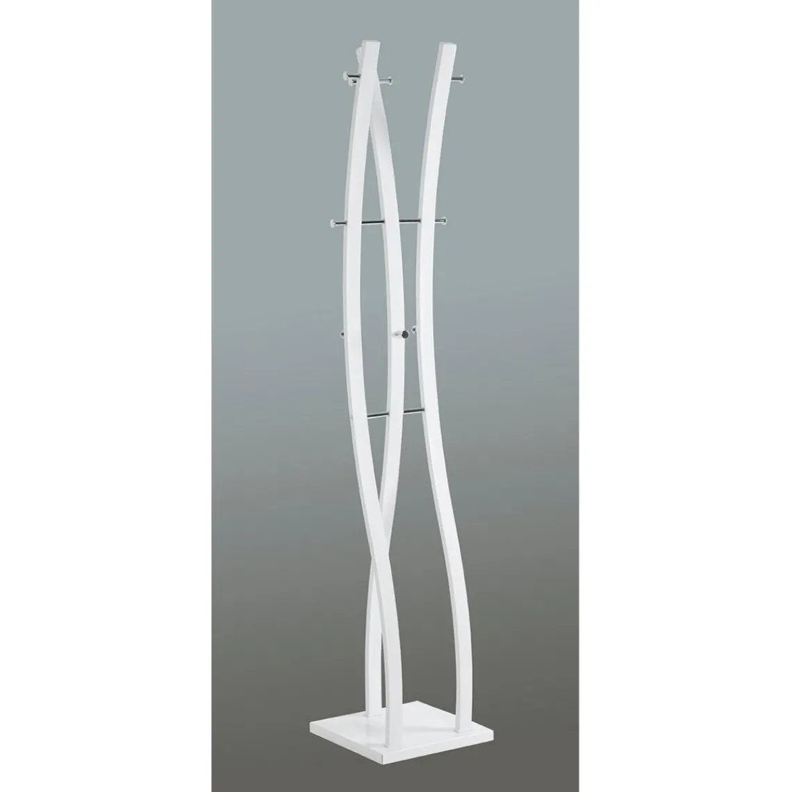 3S. x Home Porte manteau laqué blanc avec crochets chromés Sale