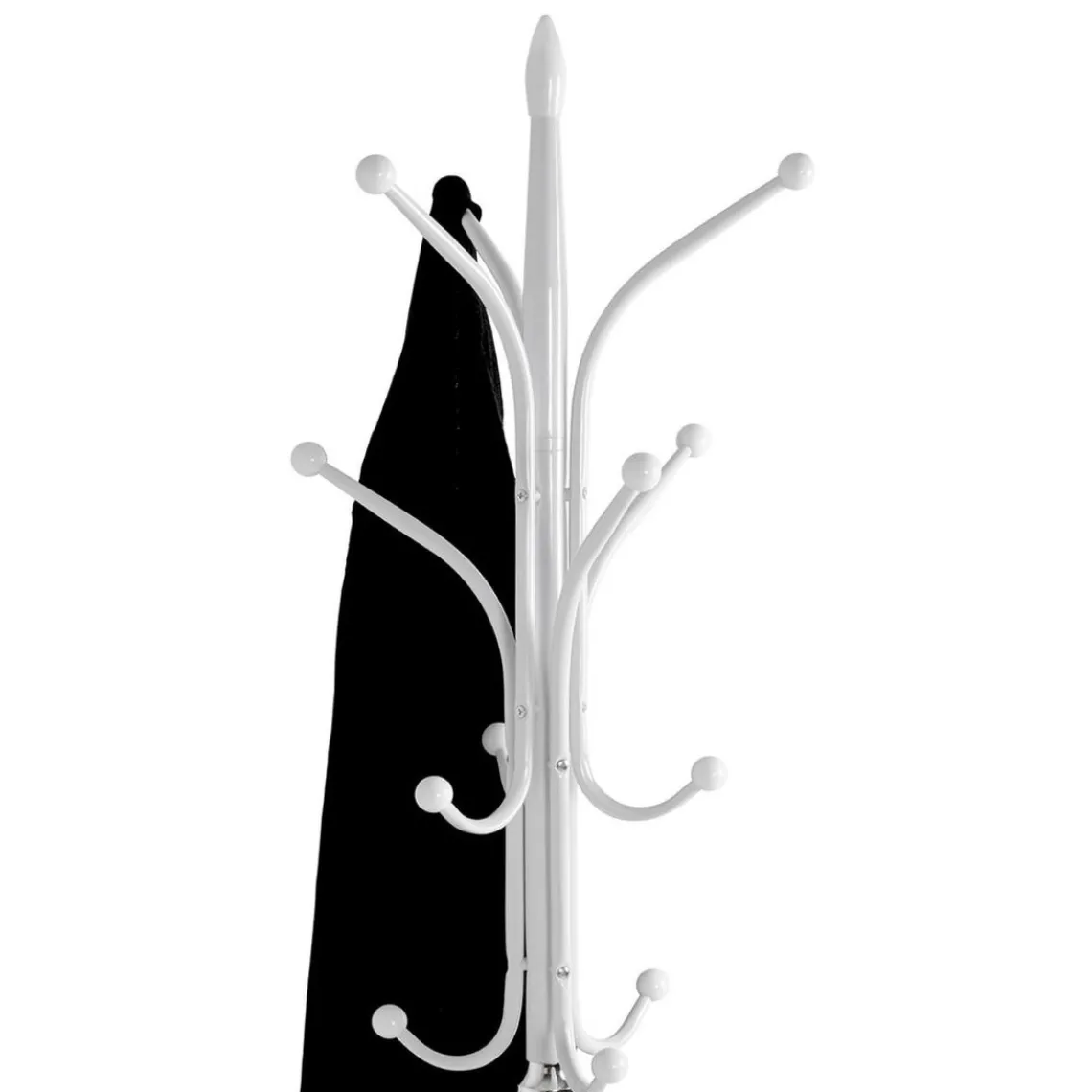 3S. x Home Porte manteau métal blanc et pied en marbre New