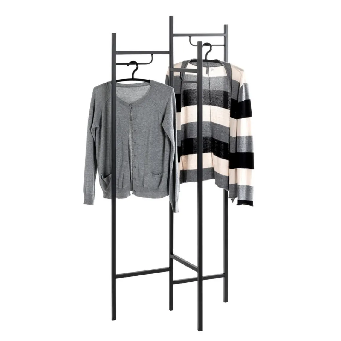 3S. x Home Porte manteau métal cintre laqué noir