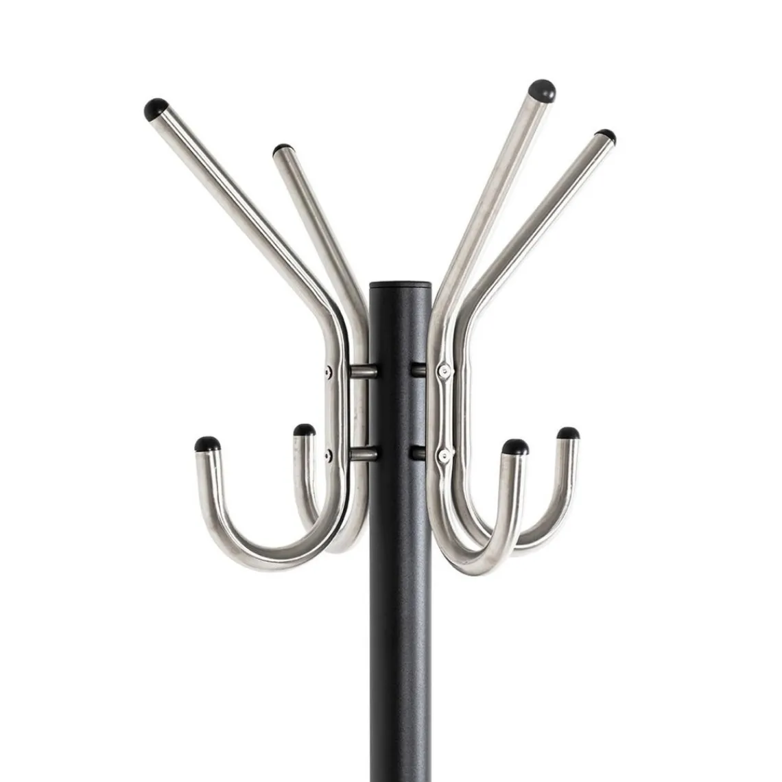 3S. x Home Porte manteau noir avec crochets et porte parapluie en laqué alu New