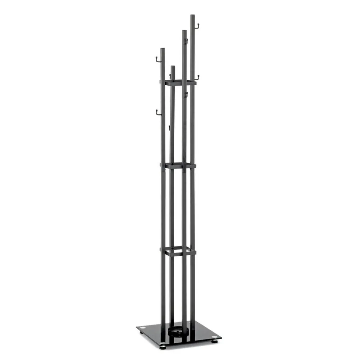 3S. x Home Porte manteau porte parapluie en acier avec socle en verre trempé Best