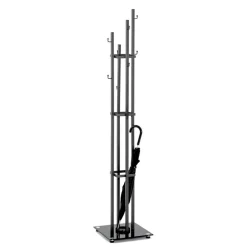 3S. x Home Porte manteau porte parapluie en acier avec socle en verre trempé Best