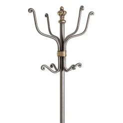 3S. x Home Porte manteau vintage anthracite avec ornements dorés Discount