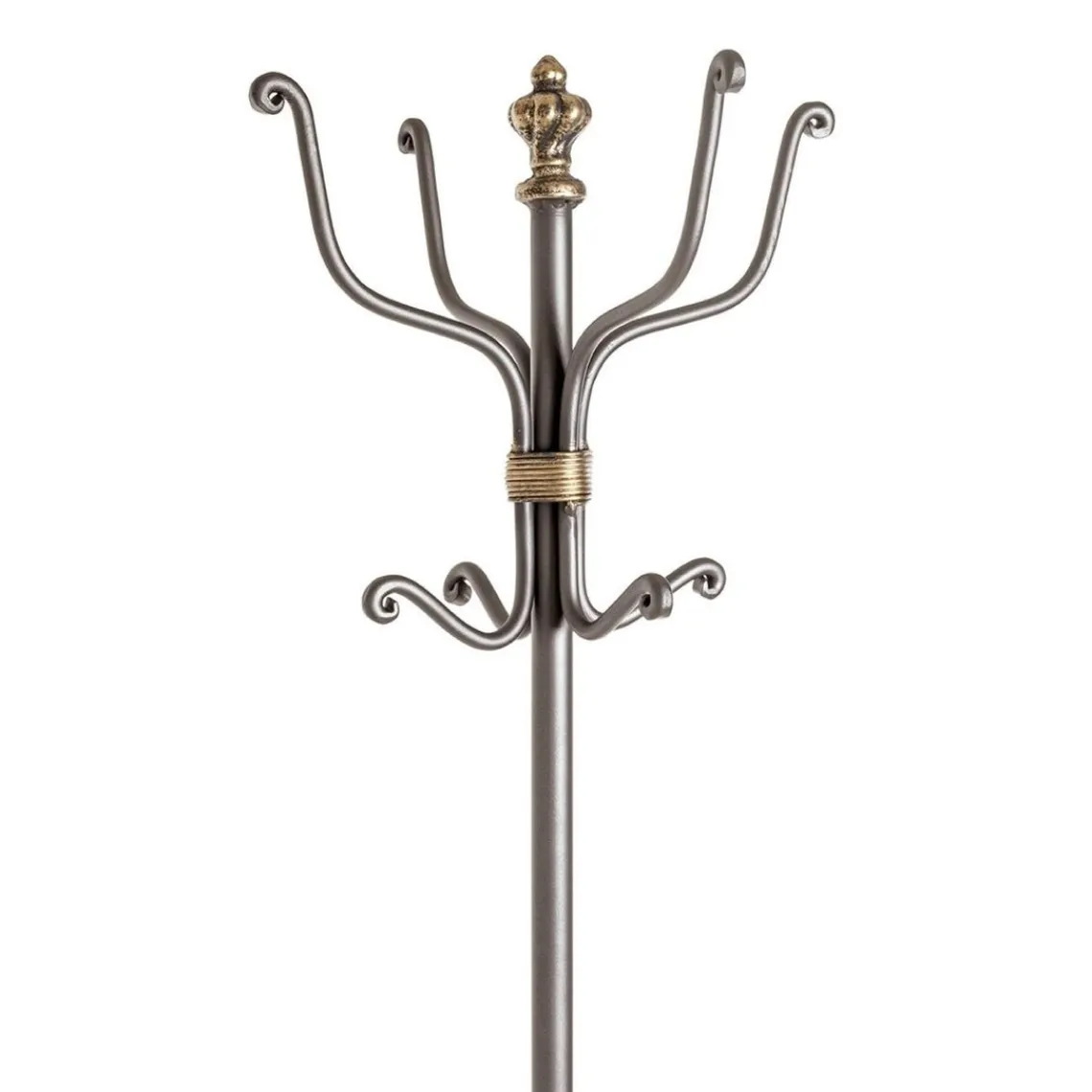 3S. x Home Porte manteau vintage anthracite avec ornements dorés Discount