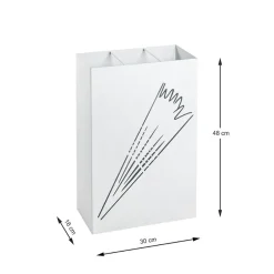 3S. x Home Porte parapluies à poser blanc en métal