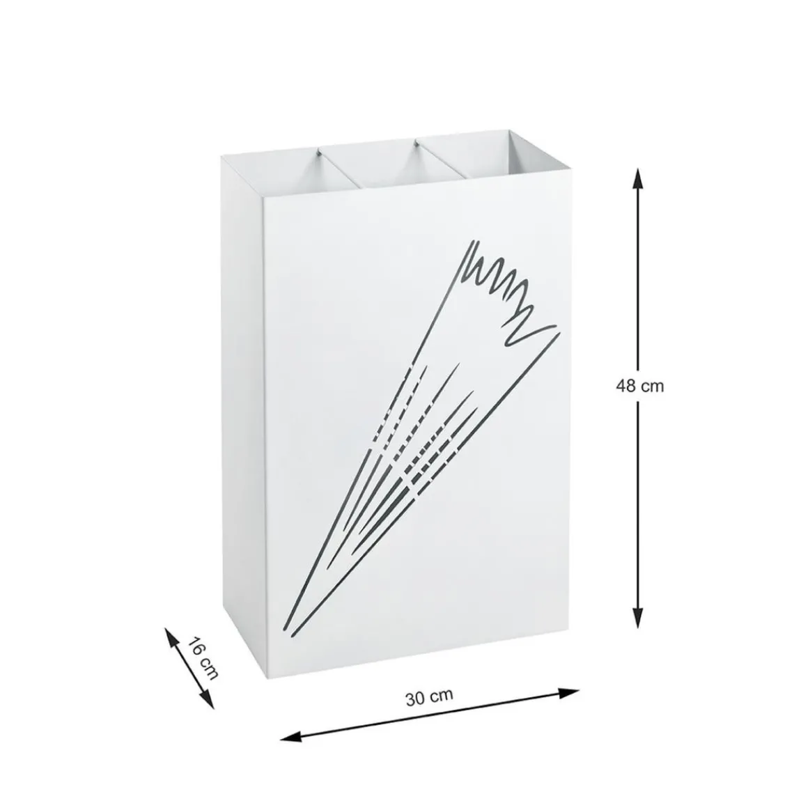 3S. x Home Porte parapluies à poser blanc en métal