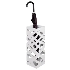 3S. x Home Porte parapluies blanc ajouré en métal Online