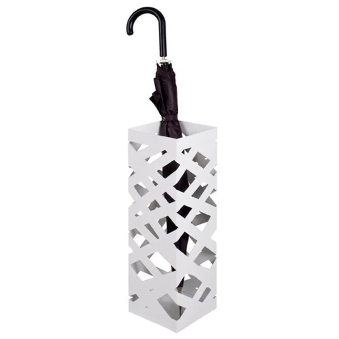 3S. x Home Porte parapluies blanc ajouré en métal Online