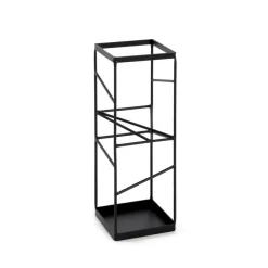 3S. x Home Porte parapluies en tube d'Acier laqué Noir Sale