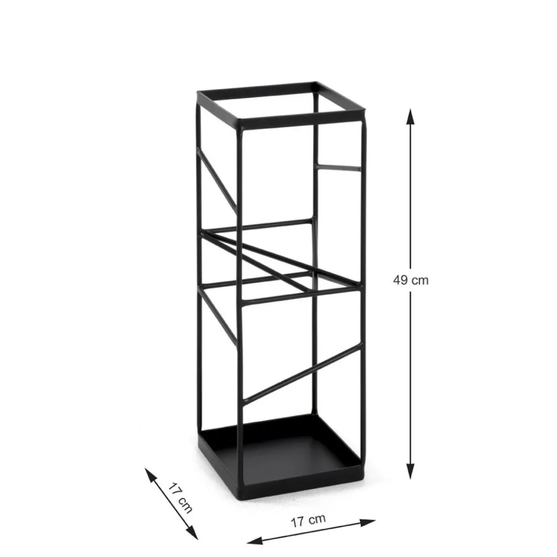 3S. x Home Porte parapluies en tube d'Acier laqué Noir Sale