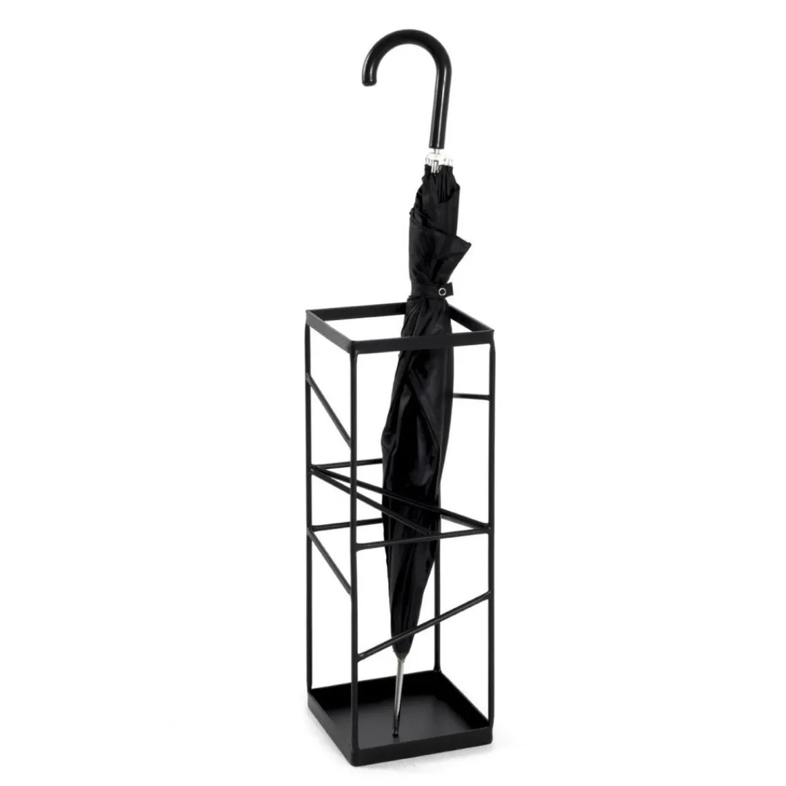 3S. x Home Porte parapluies en tube d'Acier laqué Noir Sale