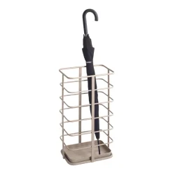 3S. x Home Porte parapluies en tube d'acier peint par poudrage en gris sable Best