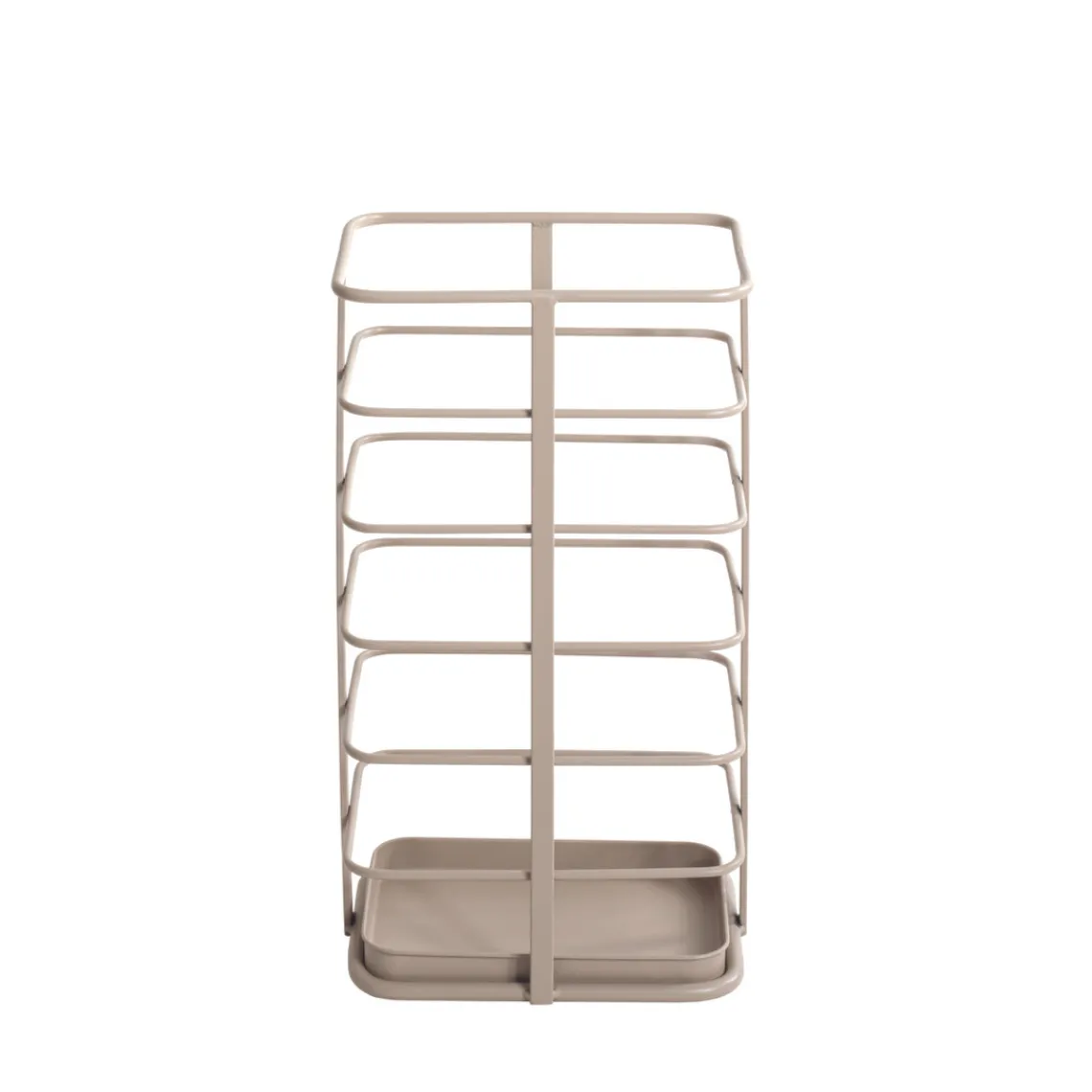 3S. x Home Porte parapluies en tube d'acier peint par poudrage en gris sable Best