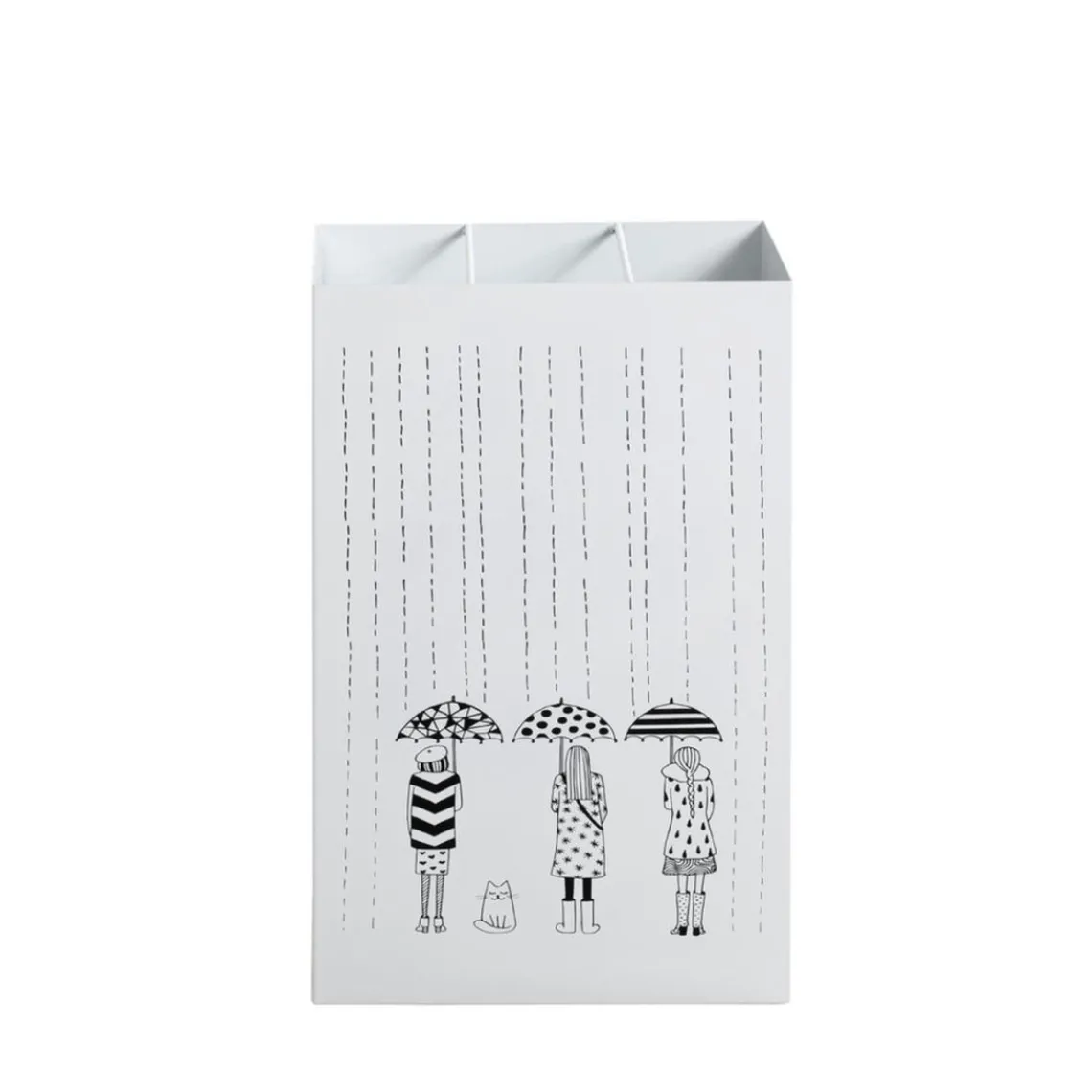 3S. x Home Porte parapluies métal blanc avec egouttoir plastique Best