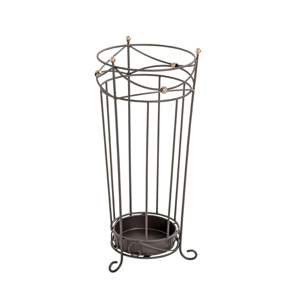 3S. x Home Porte parapluies vintage anthracite avec ornements dorés Sale