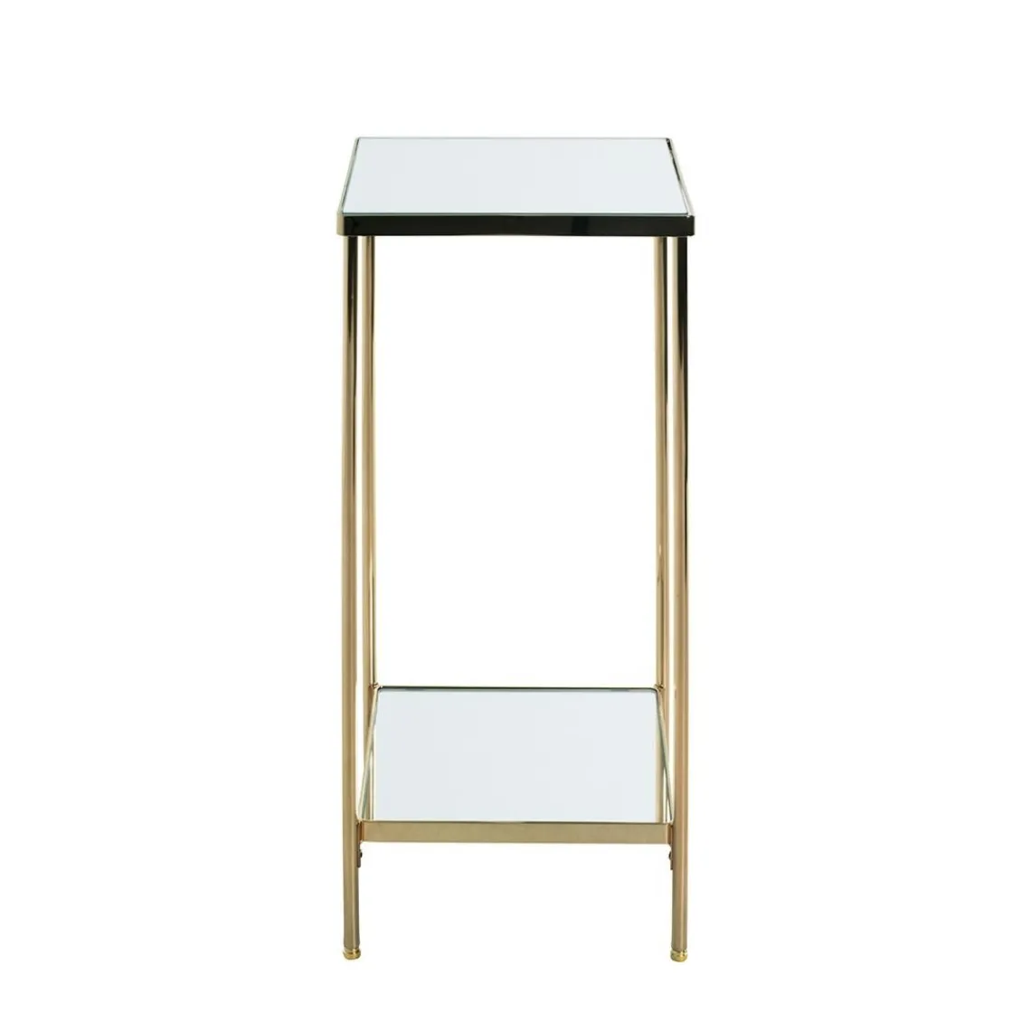 3S. x Home Porte plante en acier laitonné et étagères verre miroir Discount