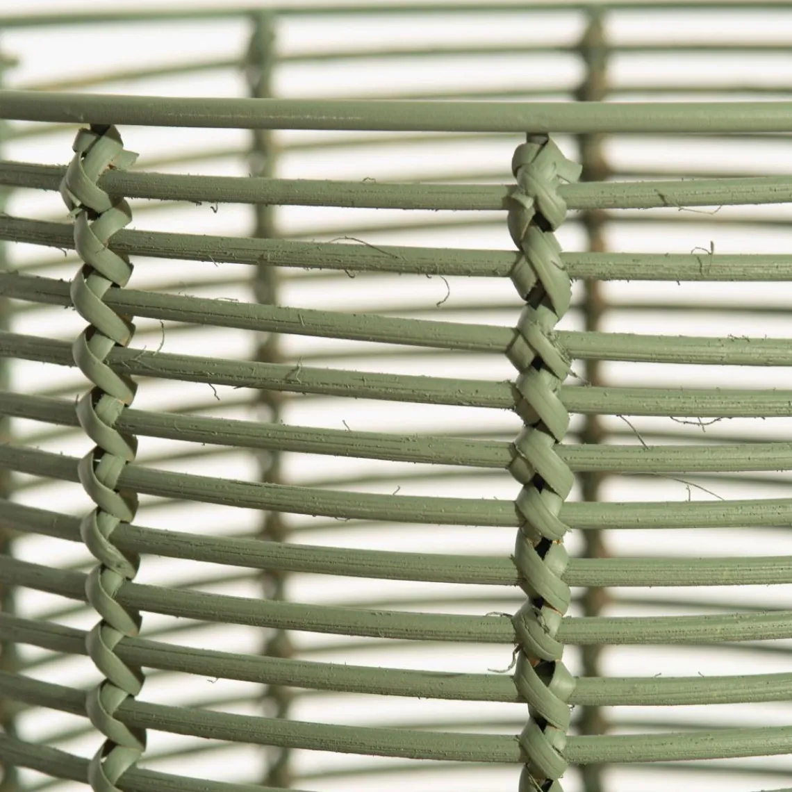 Becquet Porte plante métal rotin vert Cando Discount