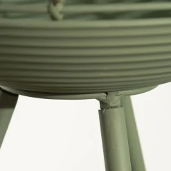 Becquet Porte plante métal rotin vert Cando Discount