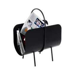 3S. x Home Porte revues design en métal laqué noir Best