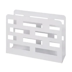 3S. x Home Porte revues en métal blanc laqué motifs rectangles Best