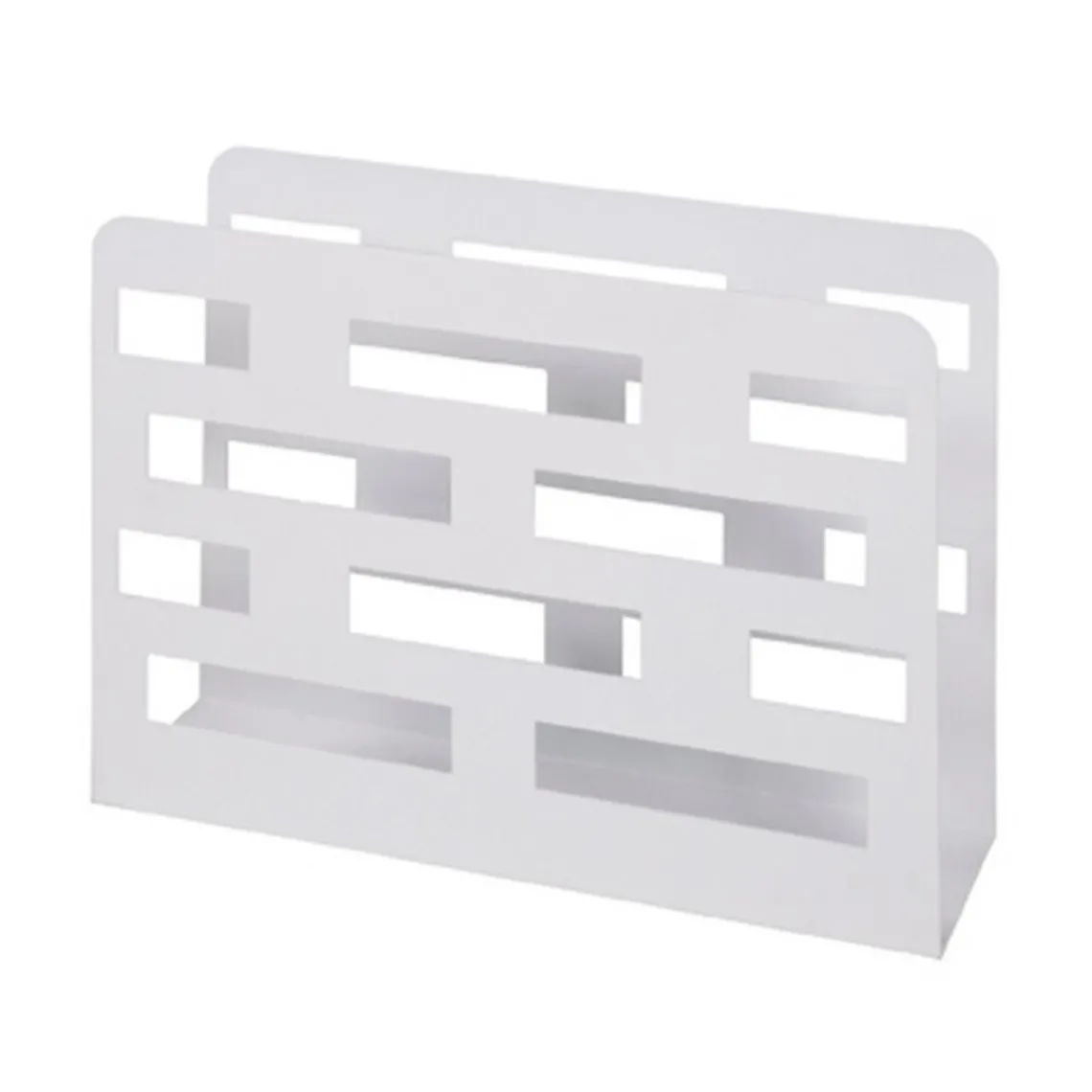 3S. x Home Porte revues en métal blanc laqué motifs rectangles Best