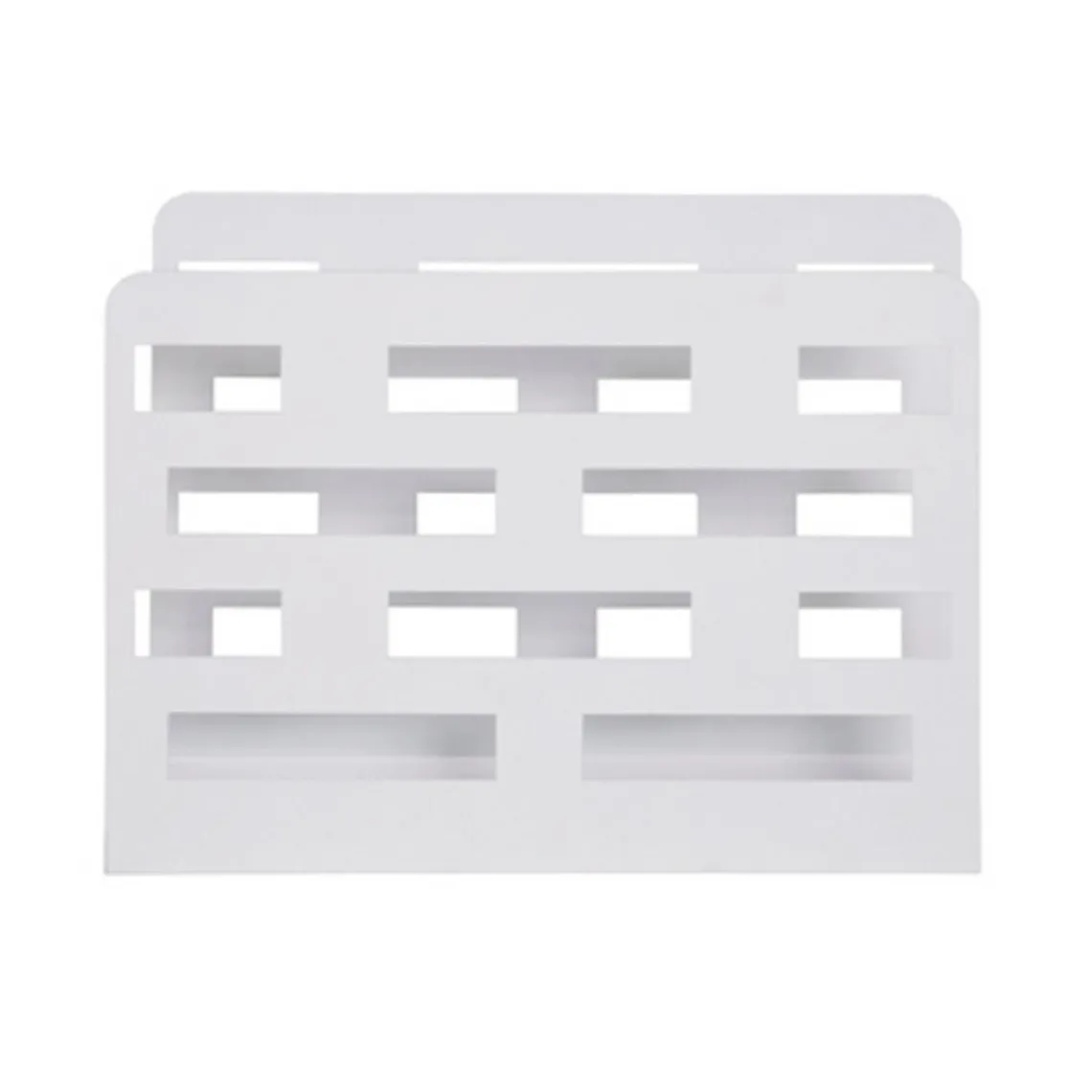 3S. x Home Porte revues en métal blanc laqué motifs rectangles Best