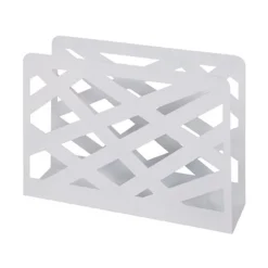 3S. x Home Porte revues en métal blanc laqué motifs losanges Online