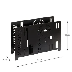 3S. x Home Porte revues Noir en Métal laqué