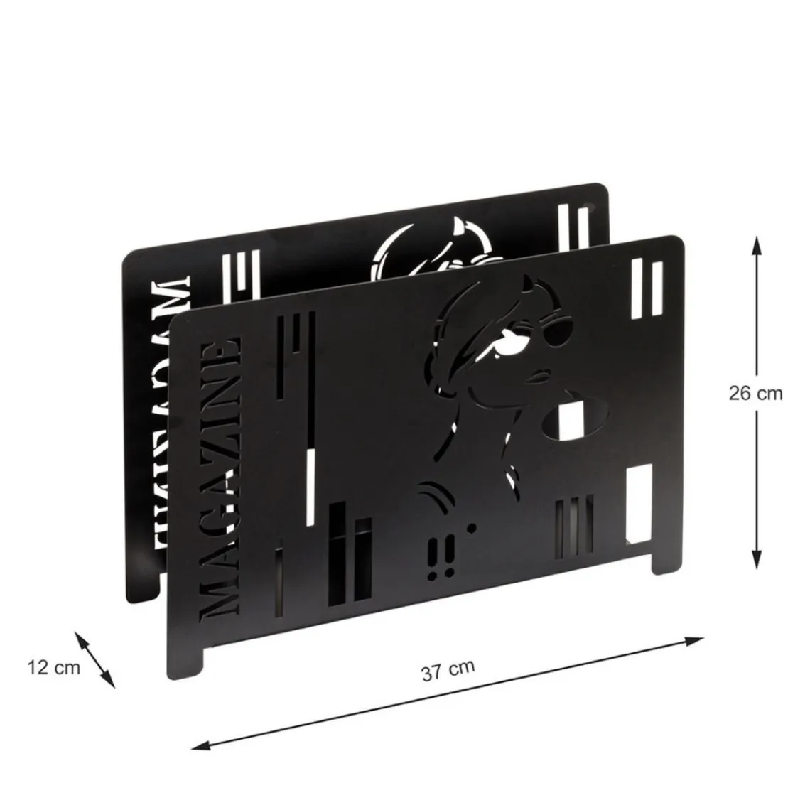 3S. x Home Porte revues Noir en Métal laqué