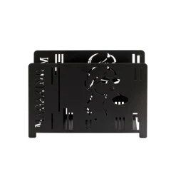 3S. x Home Porte revues Noir en Métal laqué