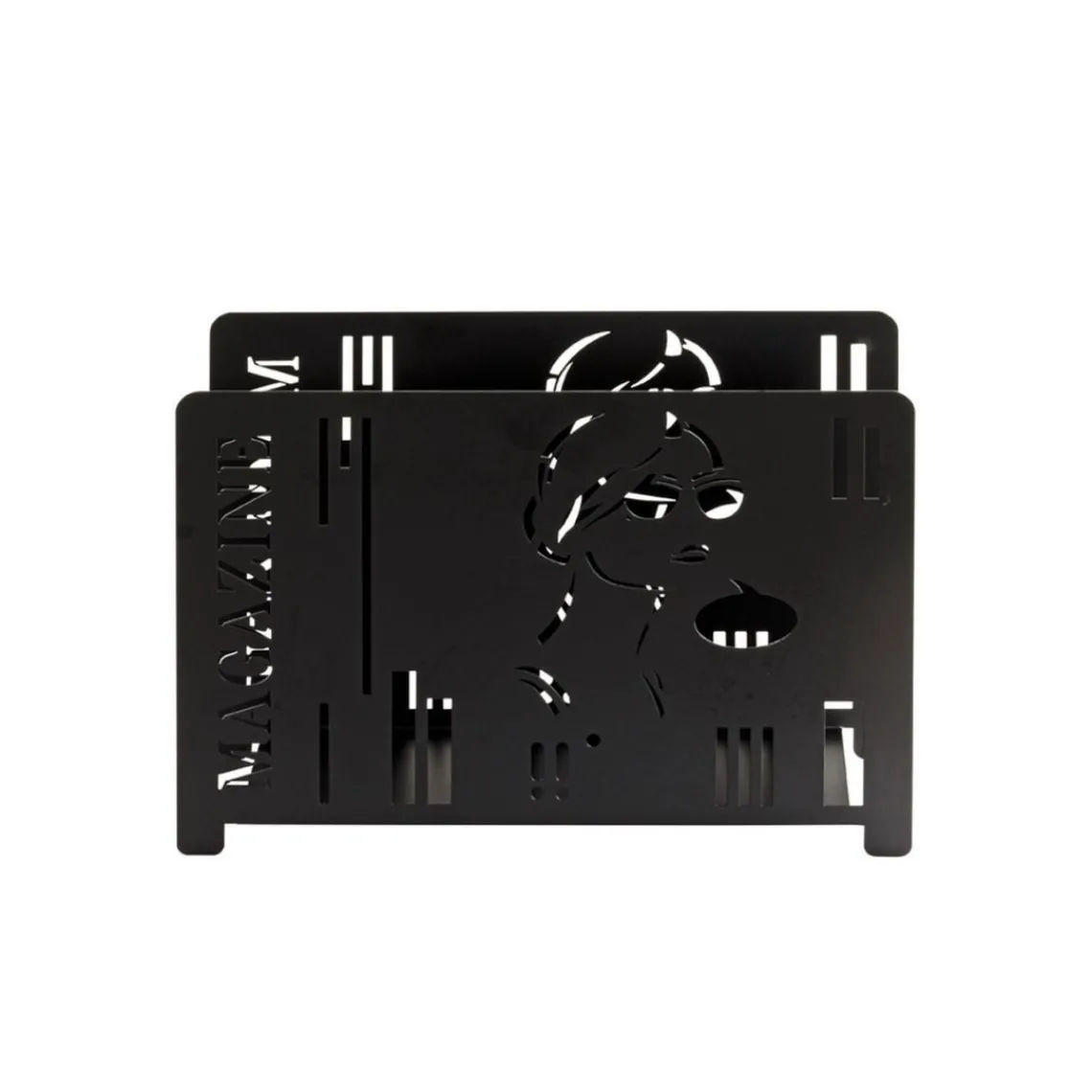 3S. x Home Porte revues Noir en Métal laqué