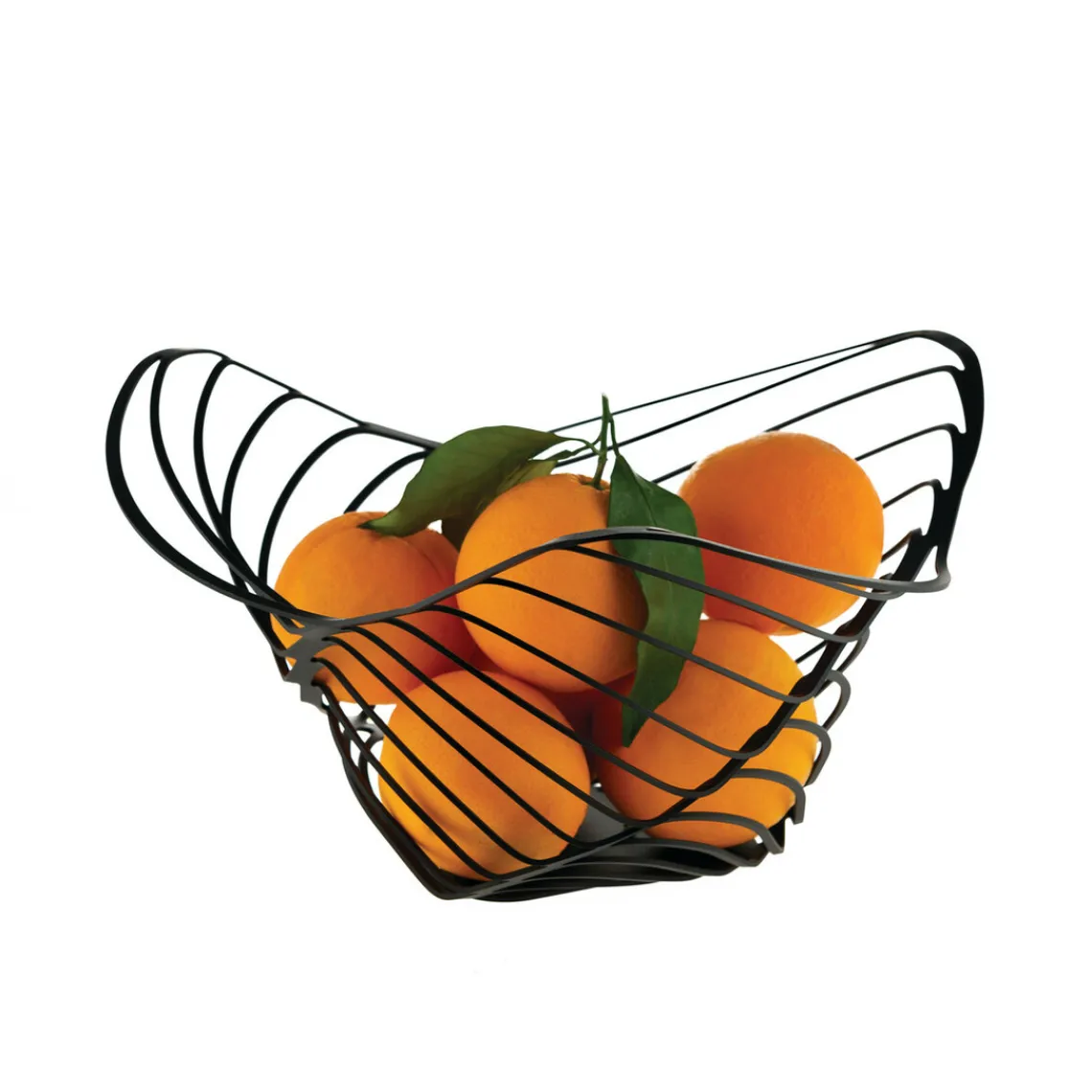 Alessi Porte-Fruits TRINITY 16 cm Noir en Acier Sale