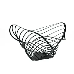 Alessi Porte-Fruits TRINITY 16 cm Noir en Acier Sale