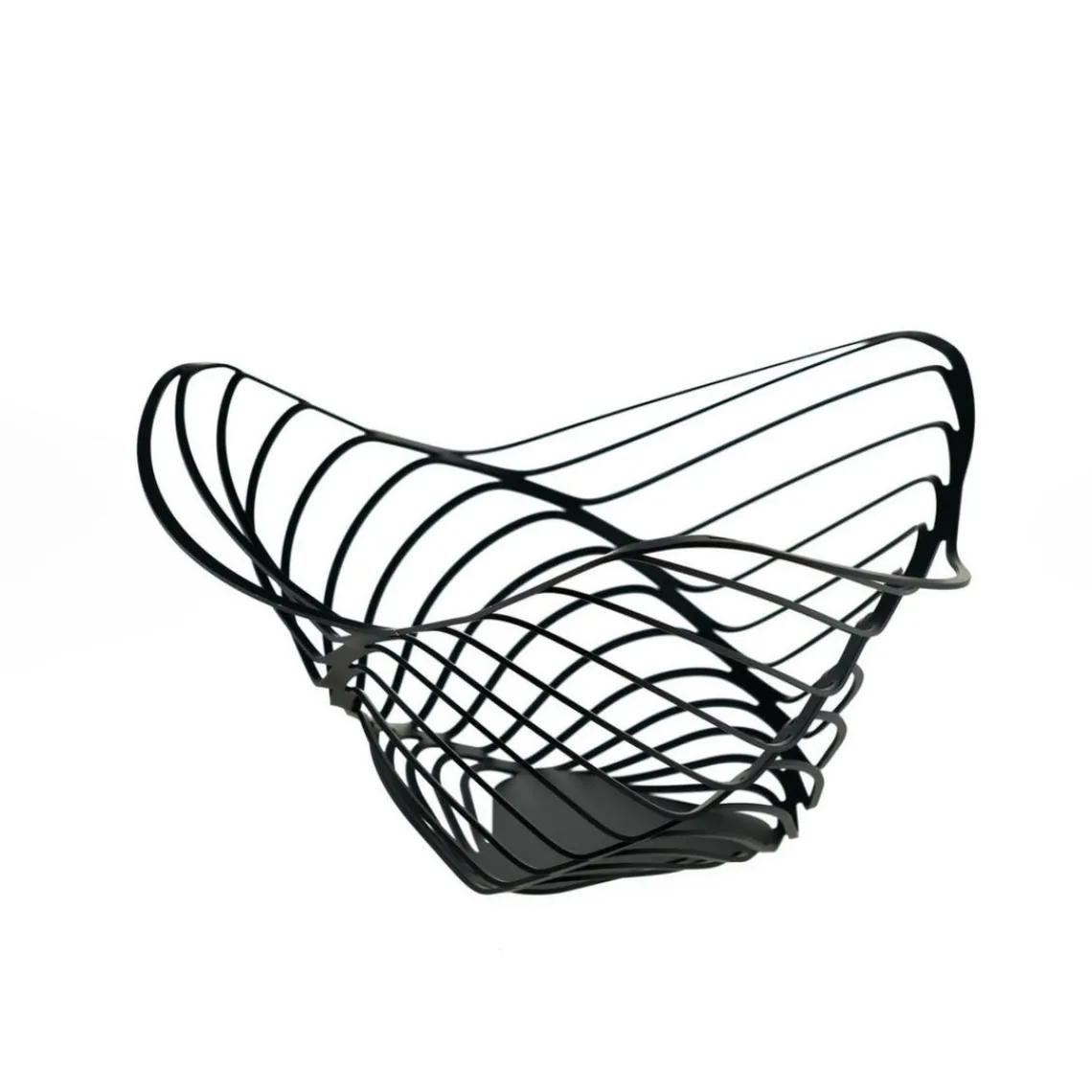 Alessi Porte-Fruits TRINITY 16 cm Noir en Acier Sale