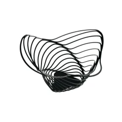 Alessi Porte-Fruits TRINITY 16 cm Noir en Acier Sale