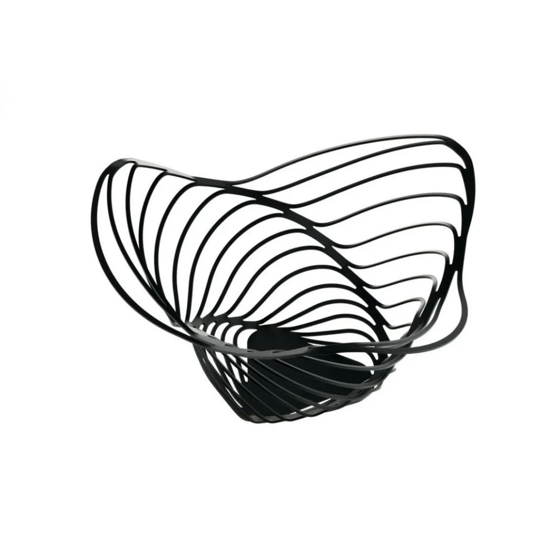 Alessi Porte-Fruits TRINITY 16 cm Noir en Acier Sale
